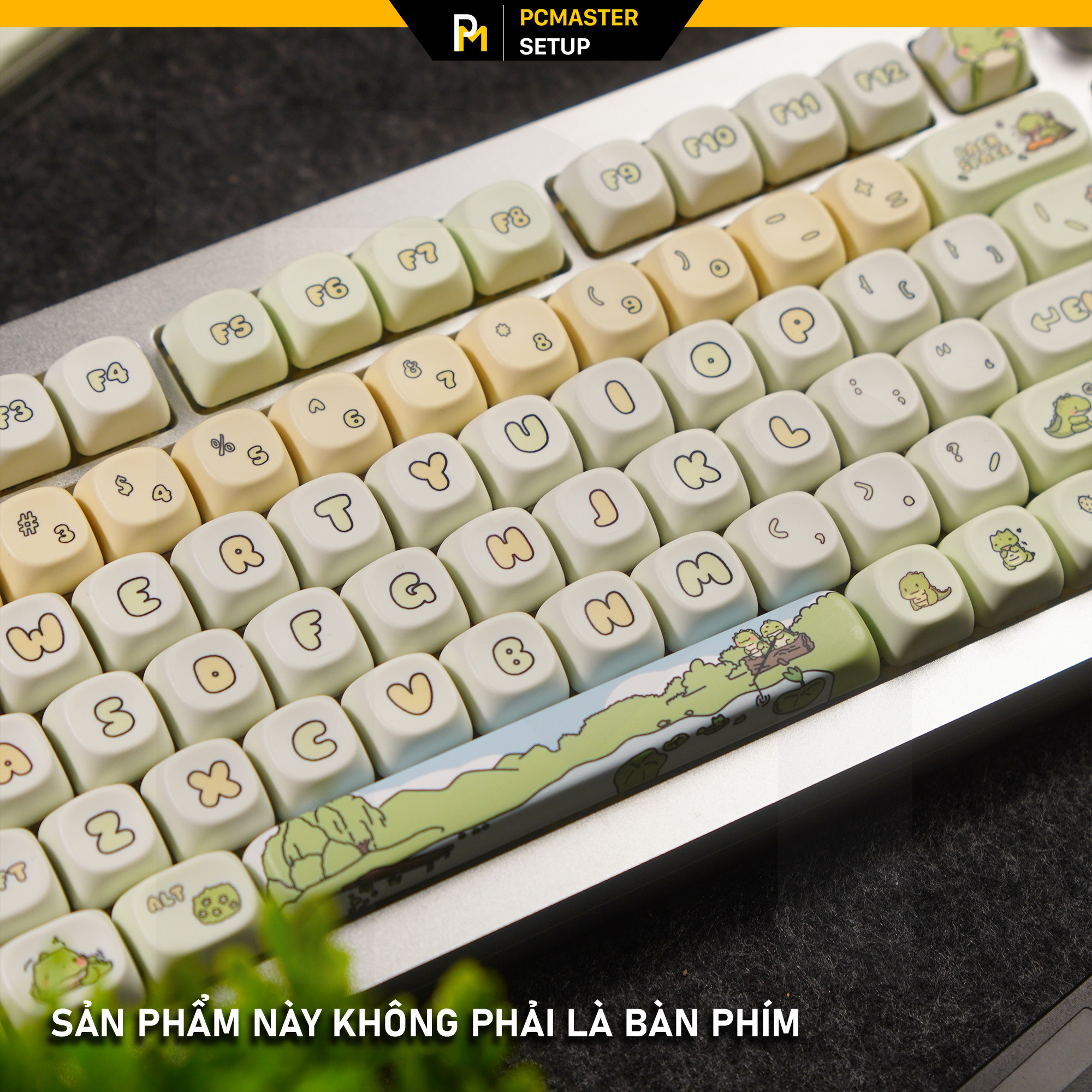 Keycaps pbt Khủng Long Xanh ( profile MOA/PBT/dyesub 5D )
