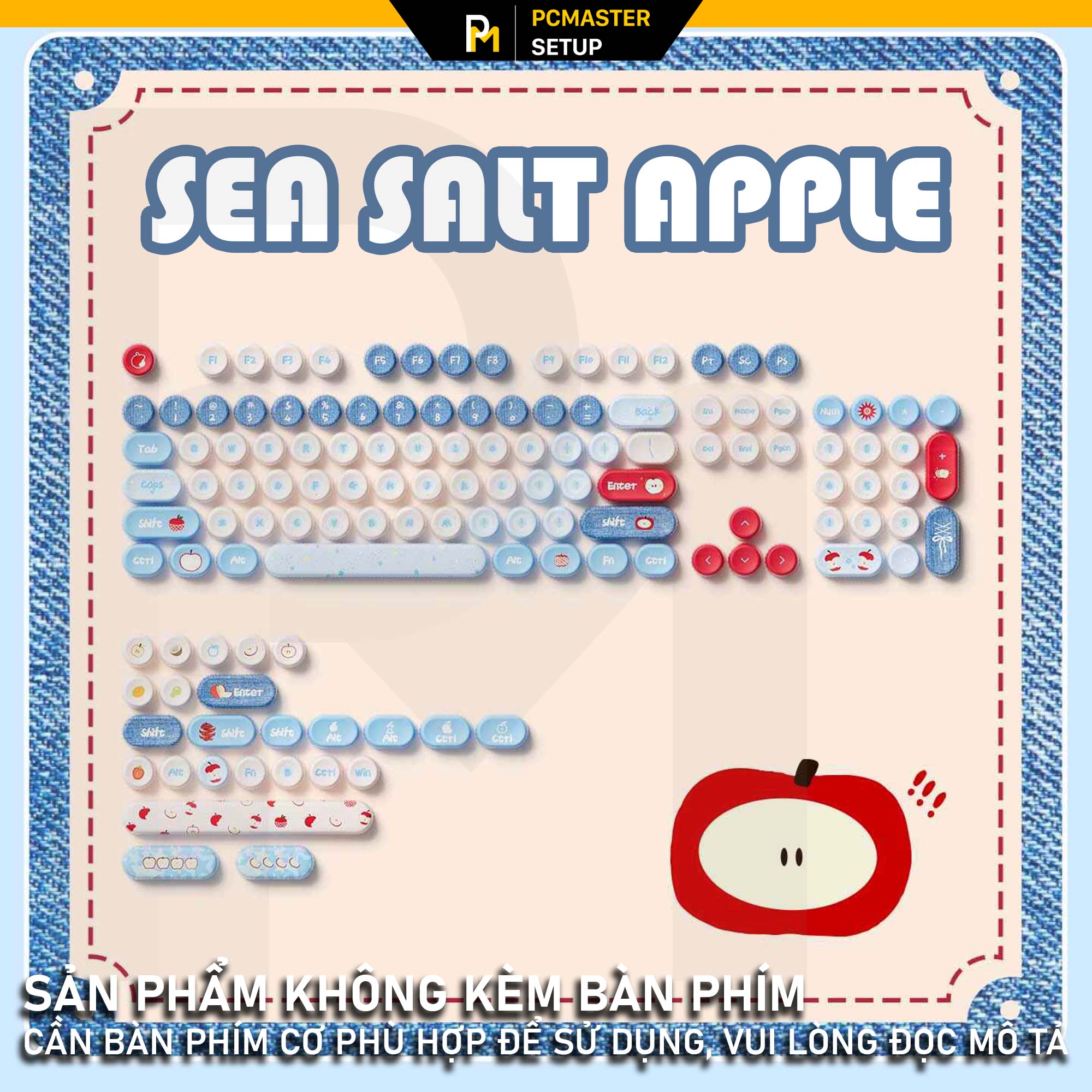 Keycap akko nắp chai Sea Salt Apple ( PBT/ Dyesub5D )