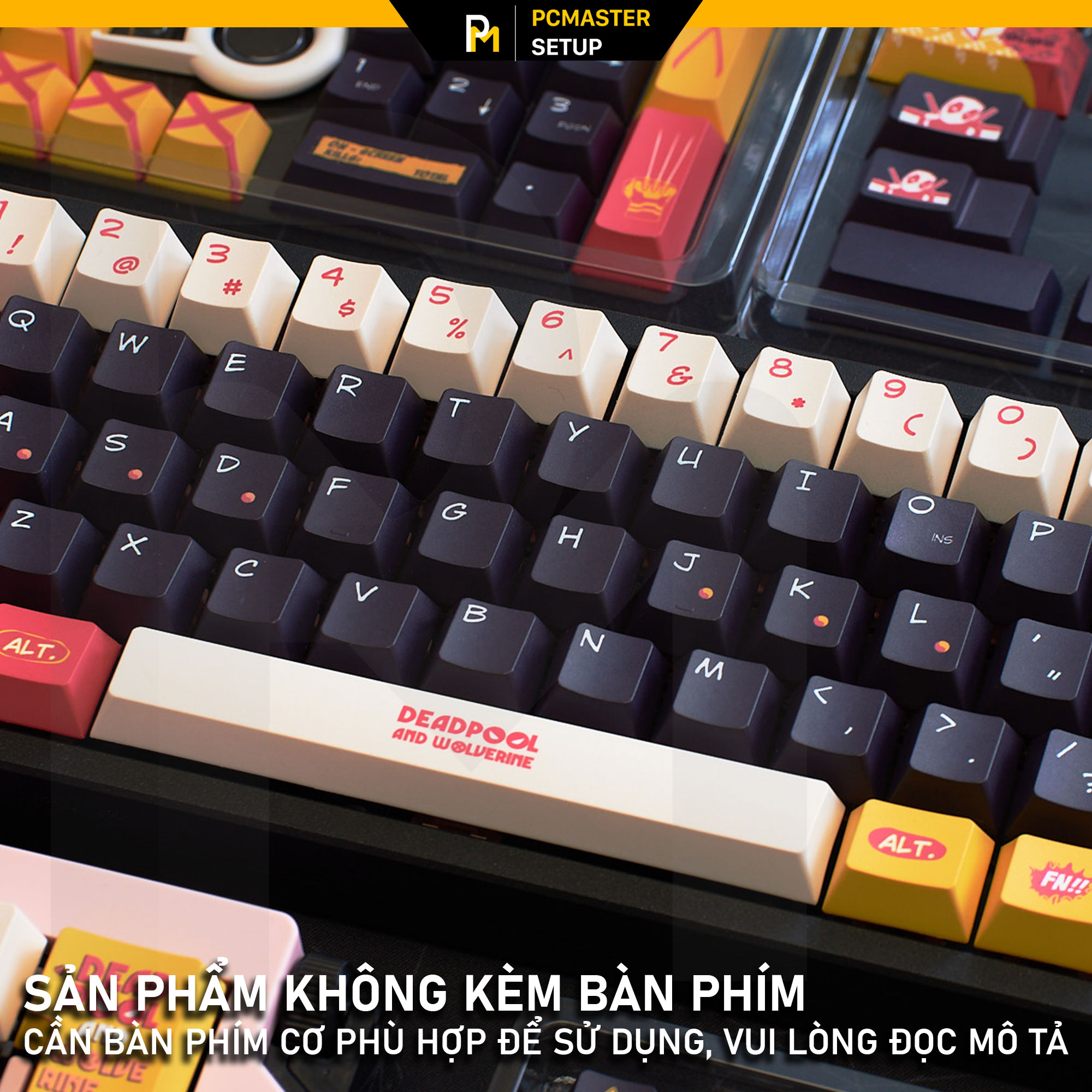 Keycaps pbt Deadpool & Wolverine ( profile Cherry/PBT/dyesub 5D )