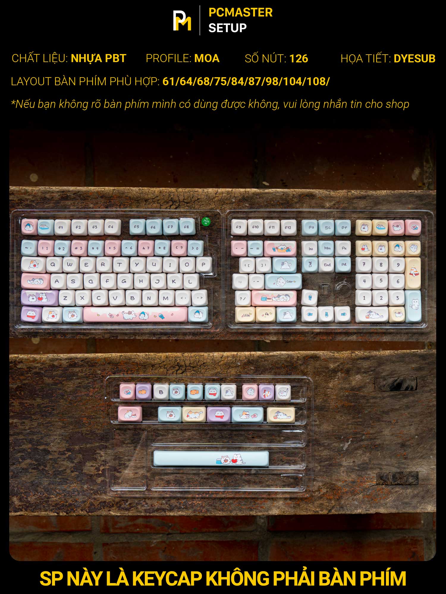Keycaps pbt Hide And Seek ( profile MOA/PBT/dyesub 5D )