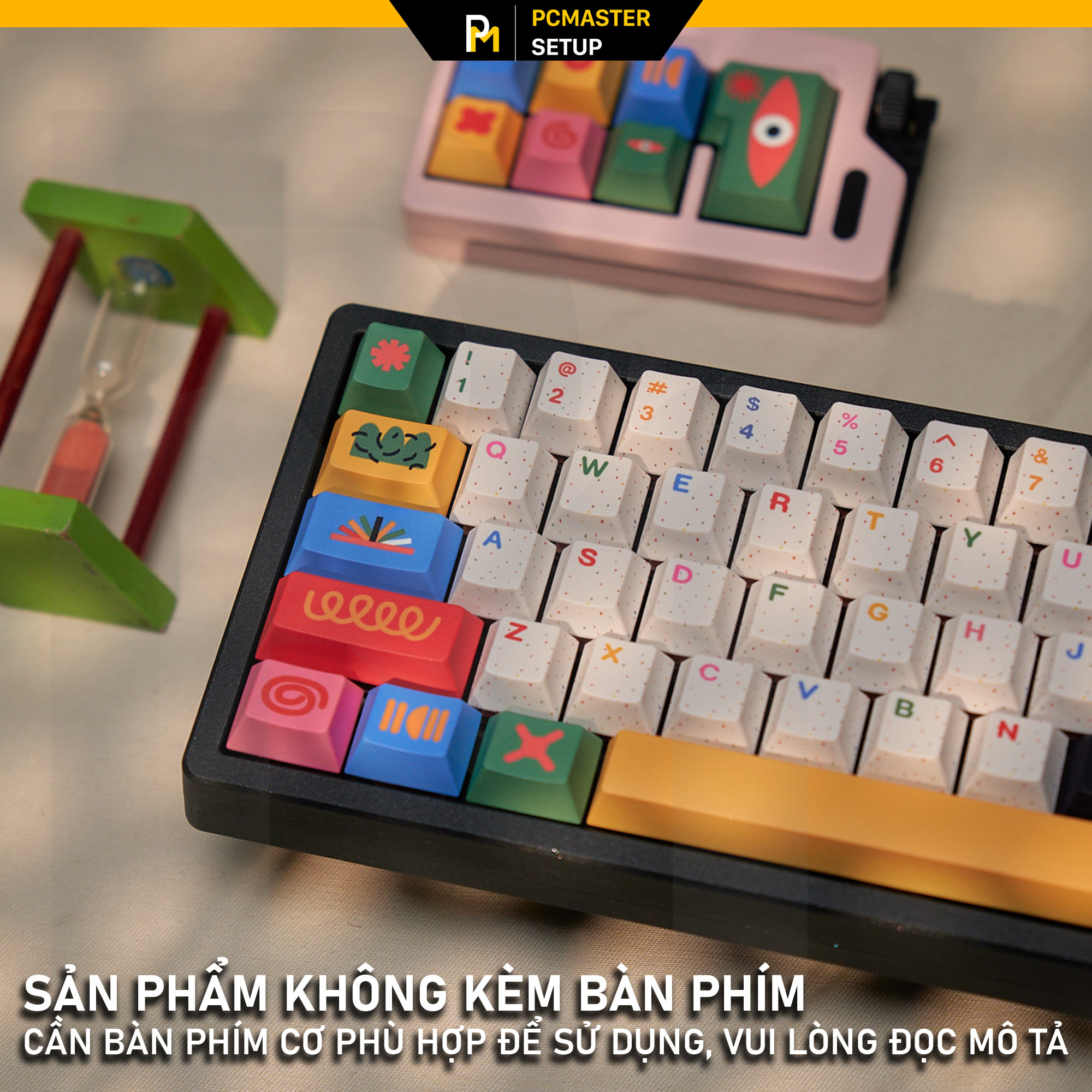 Keycap pbt MOTIF dày 1.5mm họa tiết dyesub cherry profile
