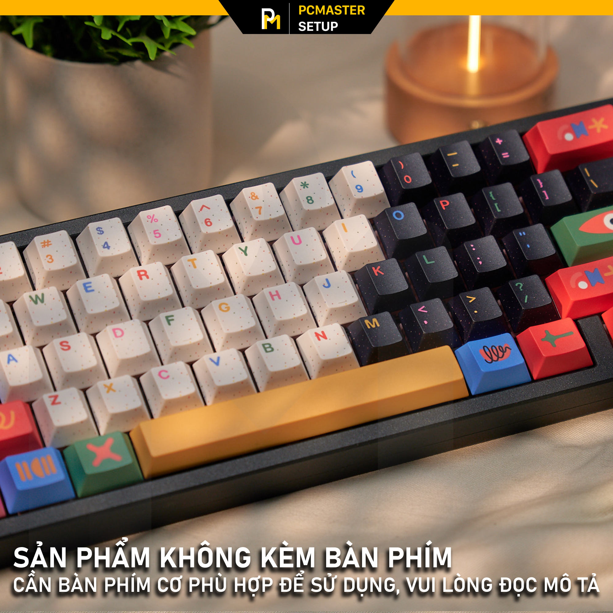 Keycap pbt MOTIF dày 1.5mm họa tiết dyesub cherry profile