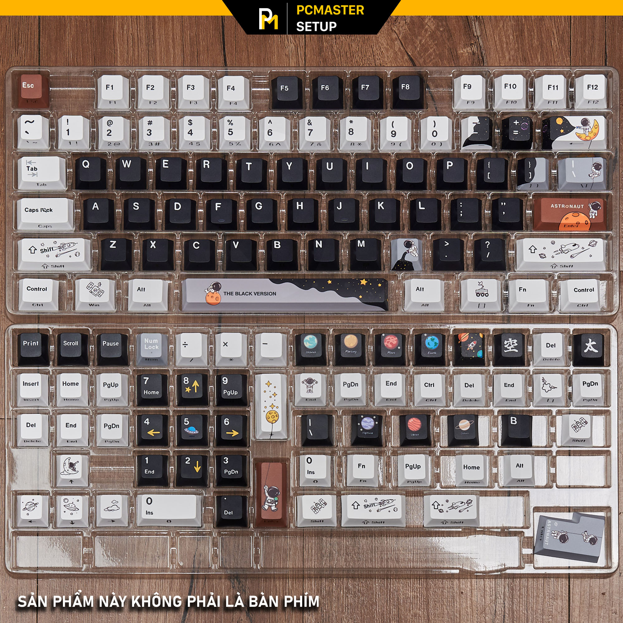 Keycap xuyên led Astronaut ( profile Cherry/PBT/DoubleShot + Dyesub 5D )