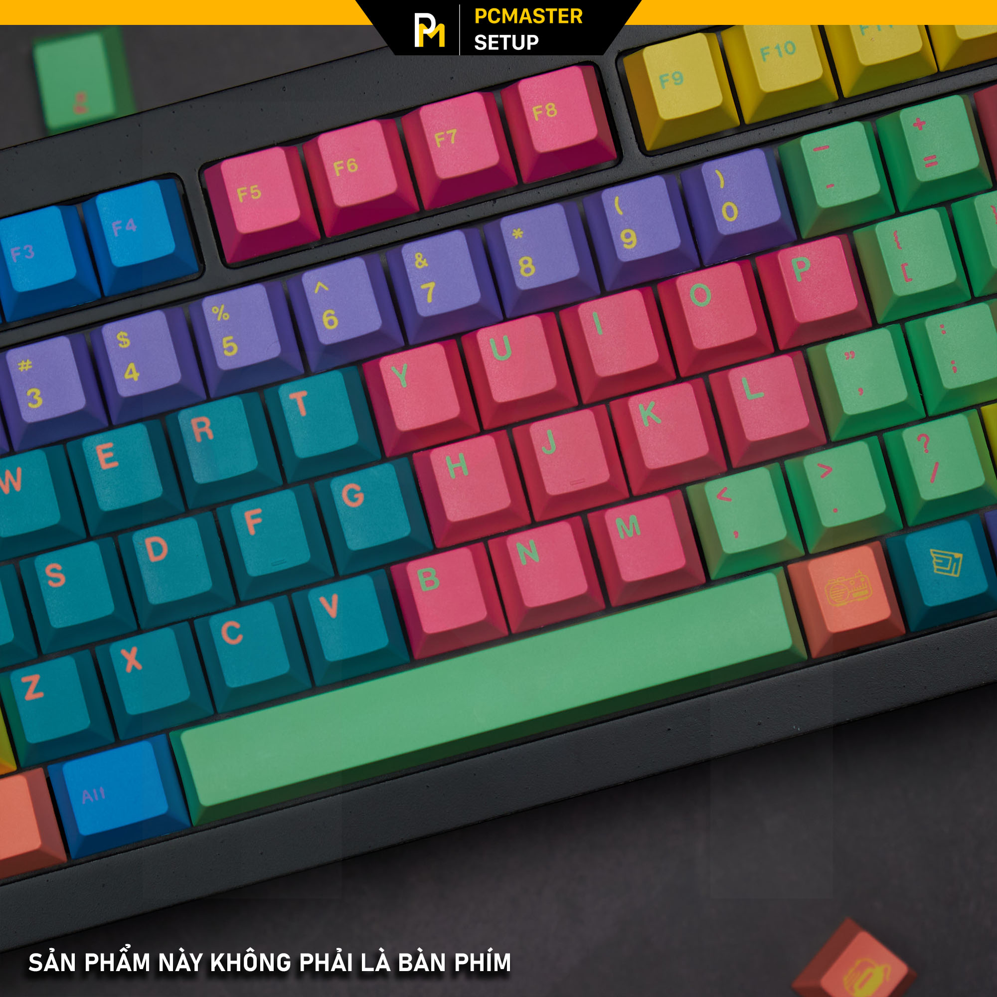 Keycap pbt Wind Break profile cherry họa tiết dyesub 5 mặt không mờ