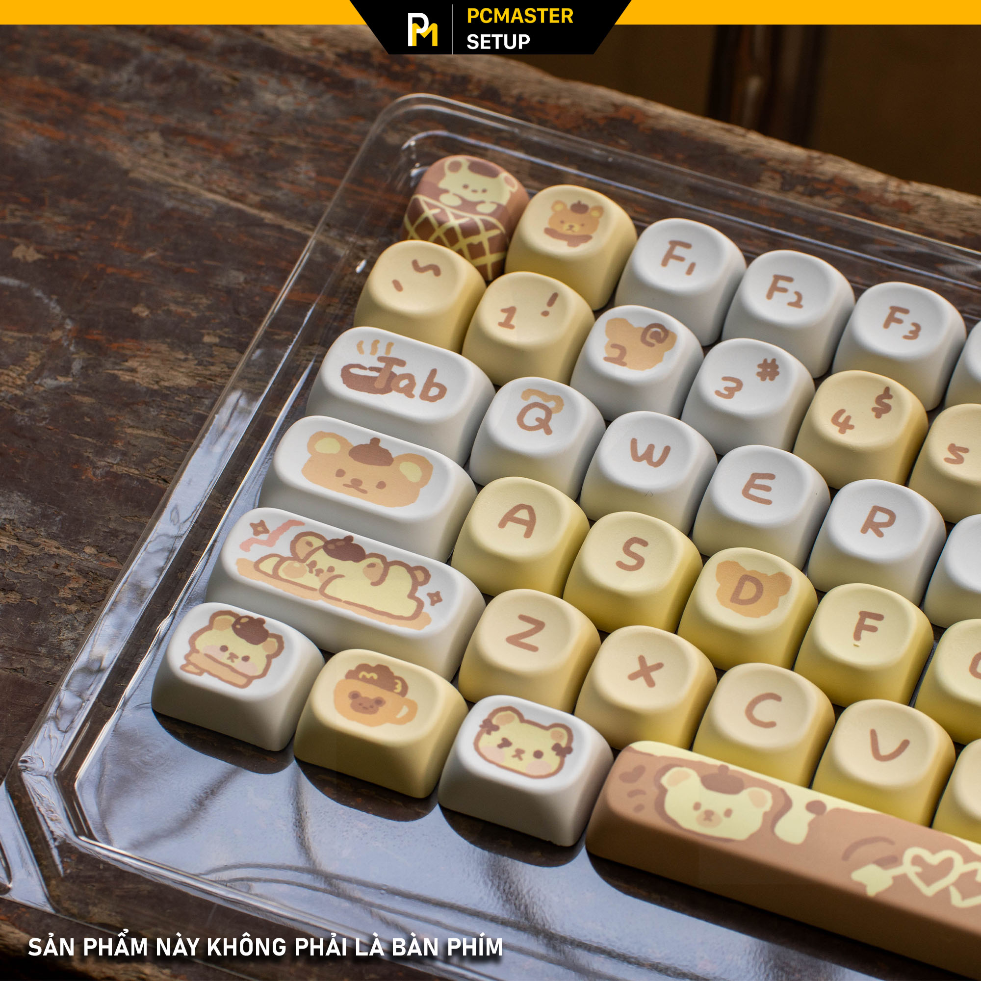 Keycaps pbt Pudding Bear( profile MOA/PBT/dyesub 5D )