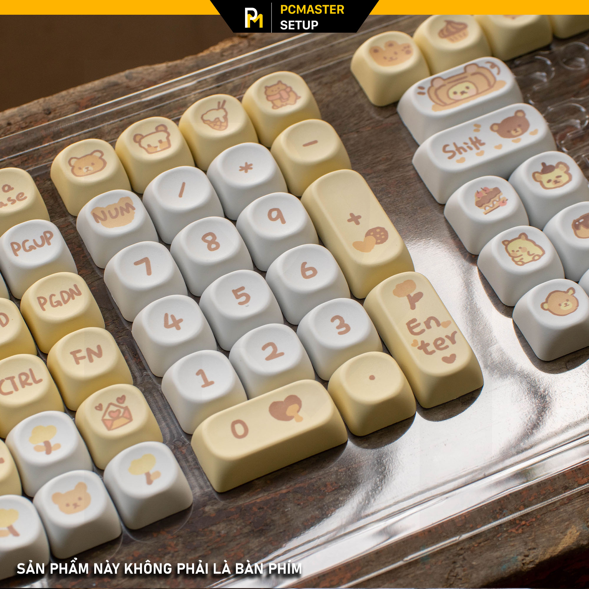 Keycaps pbt Pudding Bear( profile MOA/PBT/dyesub 5D )