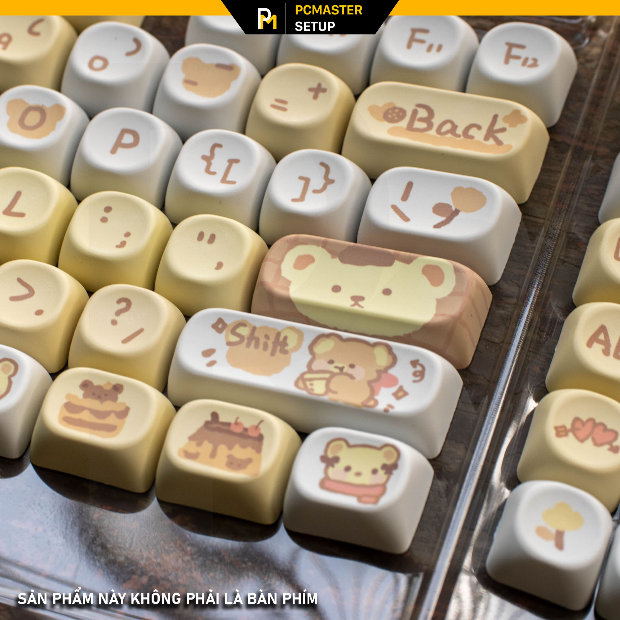 Keycaps pbt Pudding Bear( profile MOA/PBT/dyesub 5D )