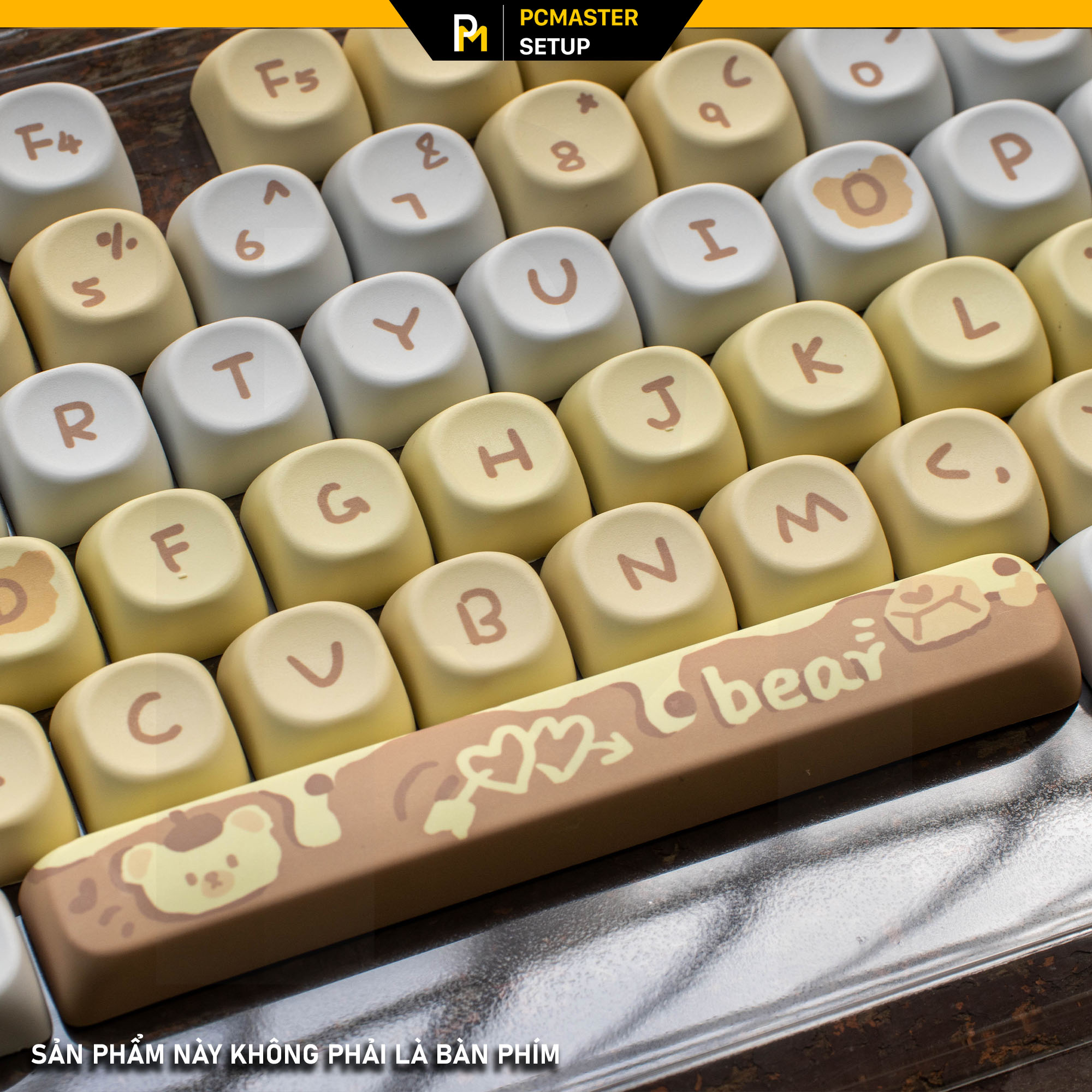 Keycaps pbt Pudding Bear( profile MOA/PBT/dyesub 5D )