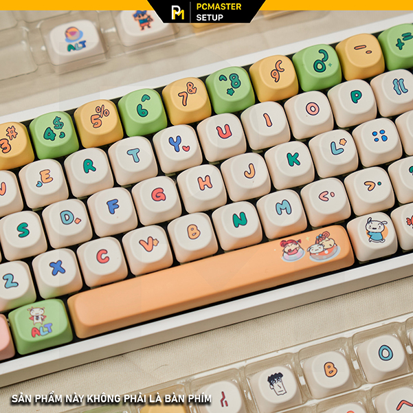Keycap pbt Shinosuke Moa Profile hoạ tiết dyesub không mờ