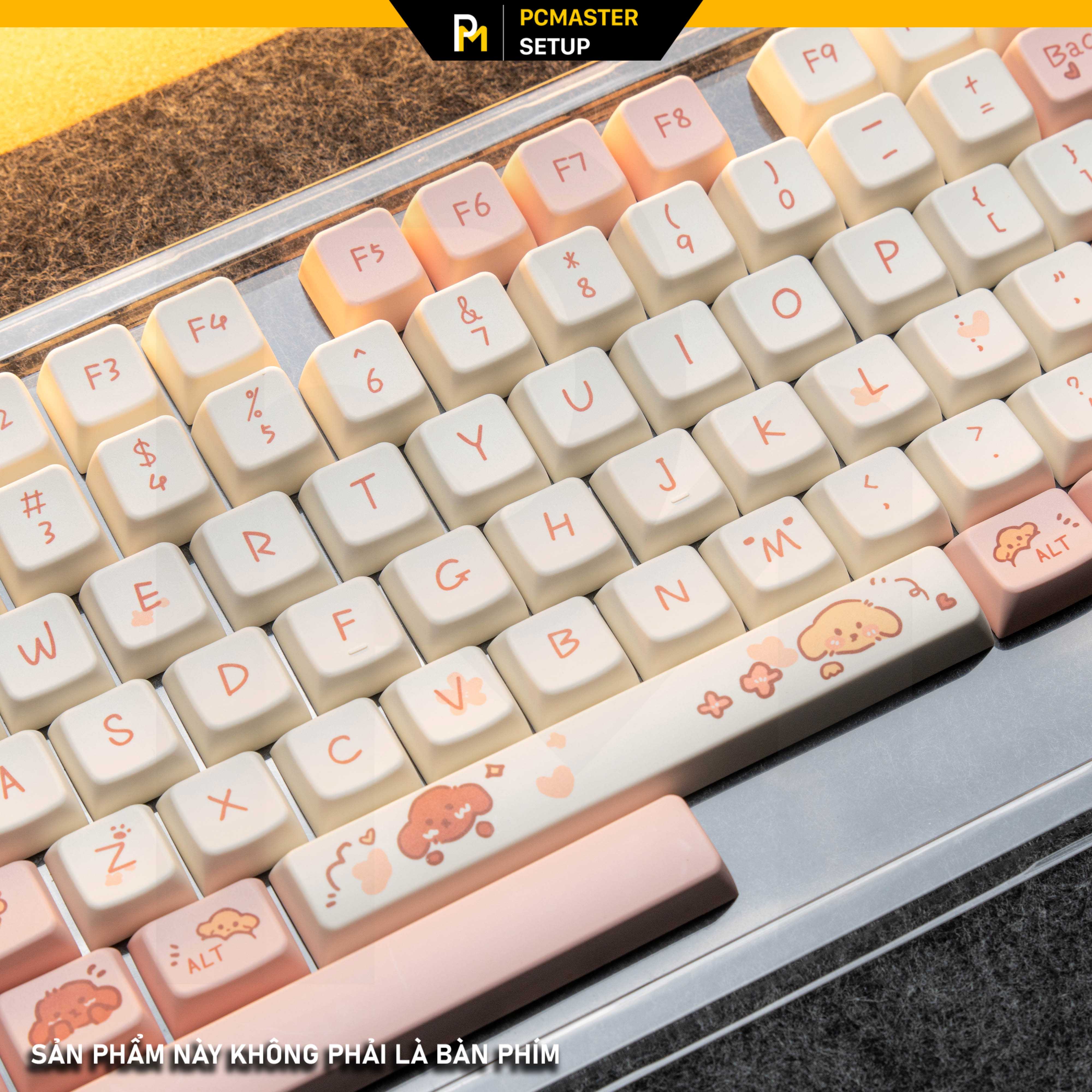 Keycap pbt Blue Rabbit ( PBT / MDA Profile / Dyesub / Hỗ trợ Layout Alice )
