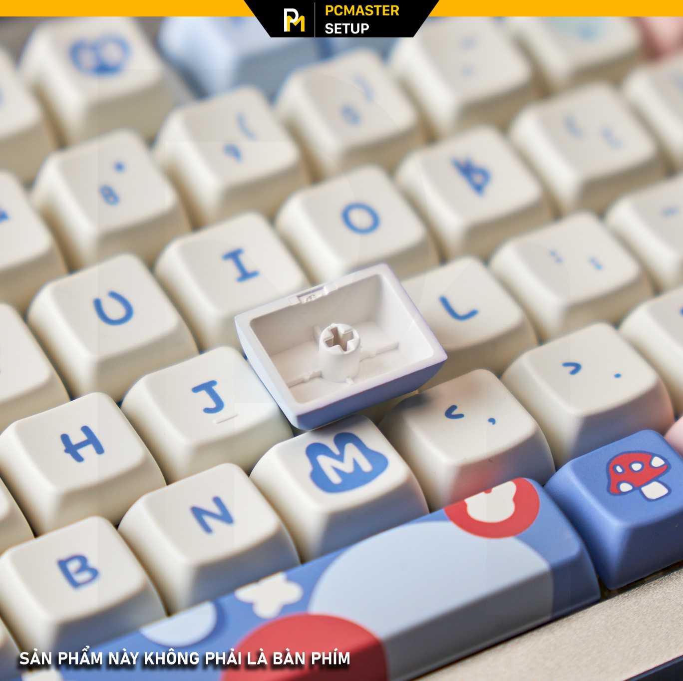 Keycap pbt Blue Rabbit ( PBT / MDA Profile / Dyesub / Hỗ trợ Layout Alice )