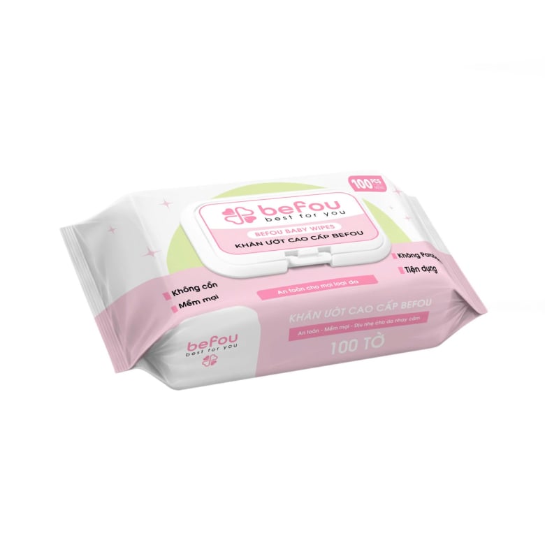 Khăn ướt cao cấp Befou Best For You 100 Miếng