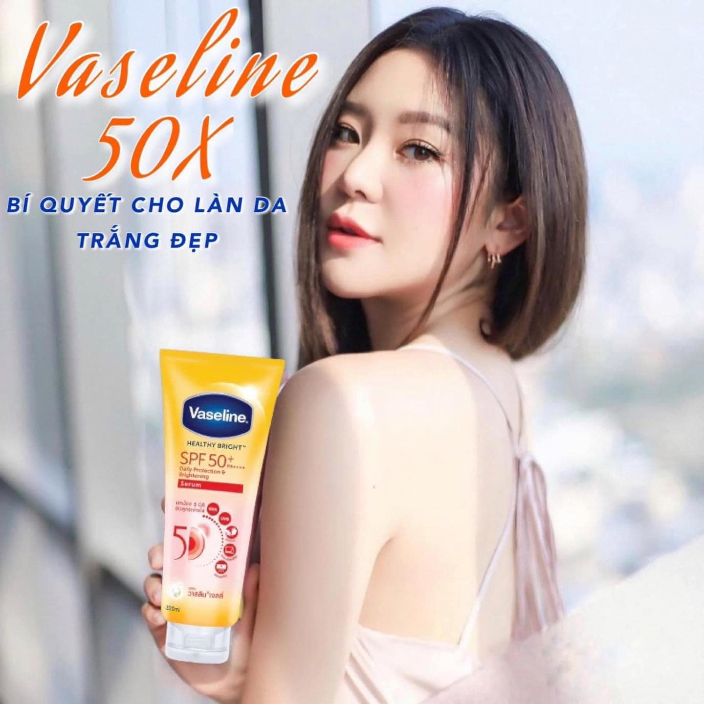 Sữa dưỡng thể chống nắng Vaseline Gluta-Hya Serum Burst UV Lotion