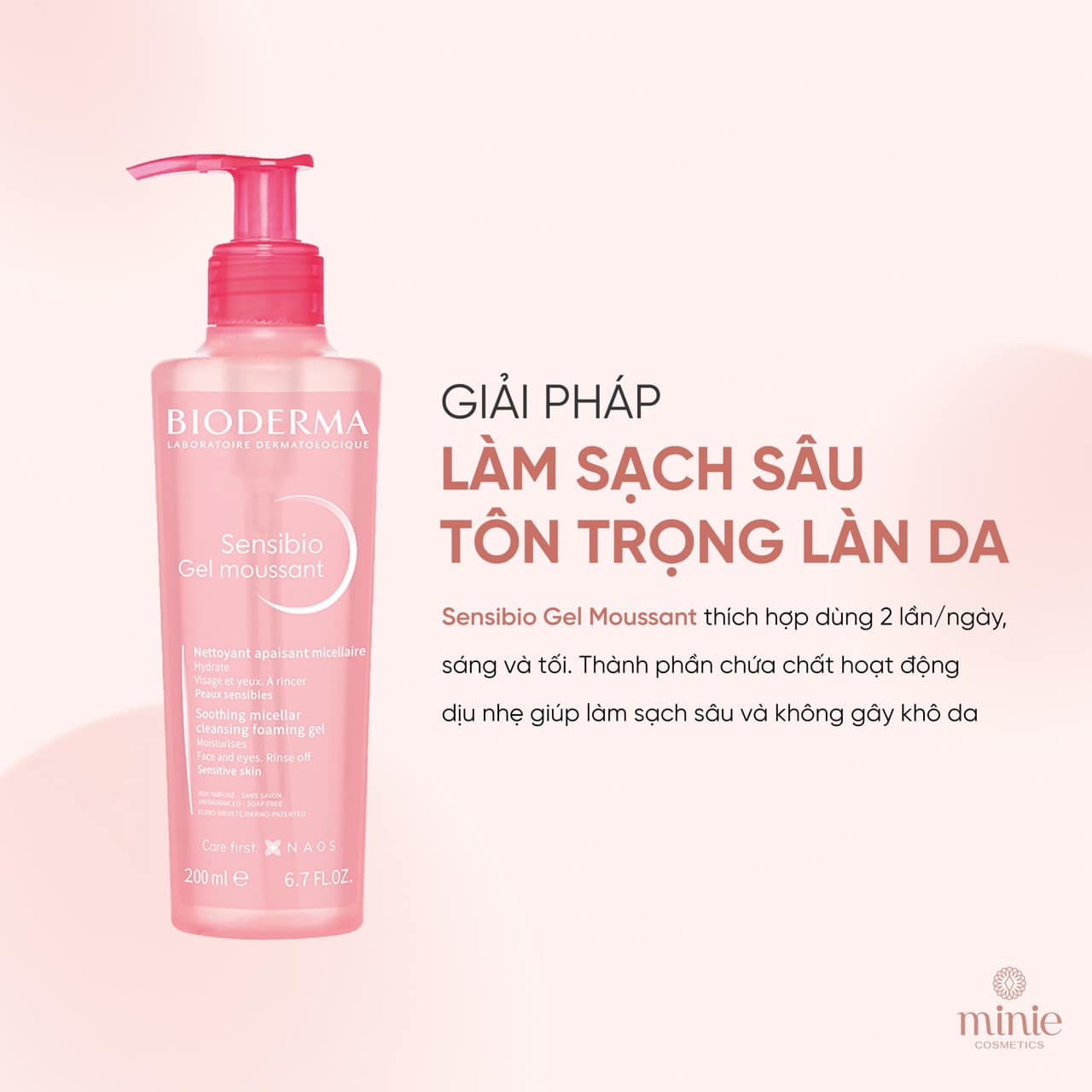 GEL RỬA MẶT BIODERMA - Sébium Gel Moussant Actif 200ML (Xanh Lá)