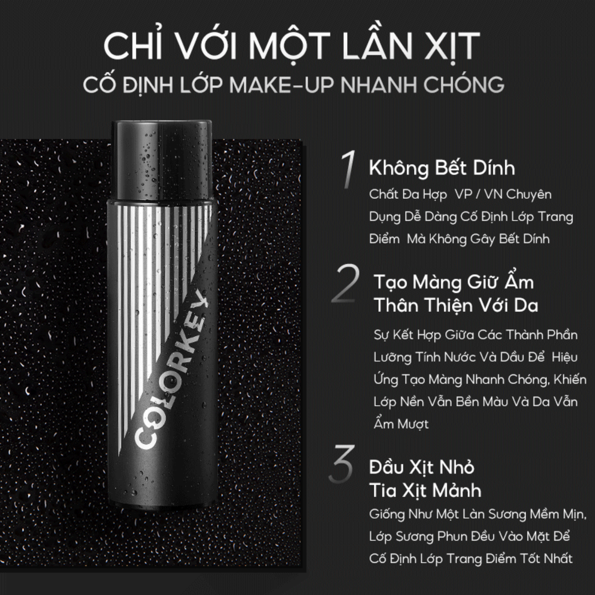 Xịt khóa lớp trang điểm COLORKEY Airy Soft Matte Makeup Setting Spray