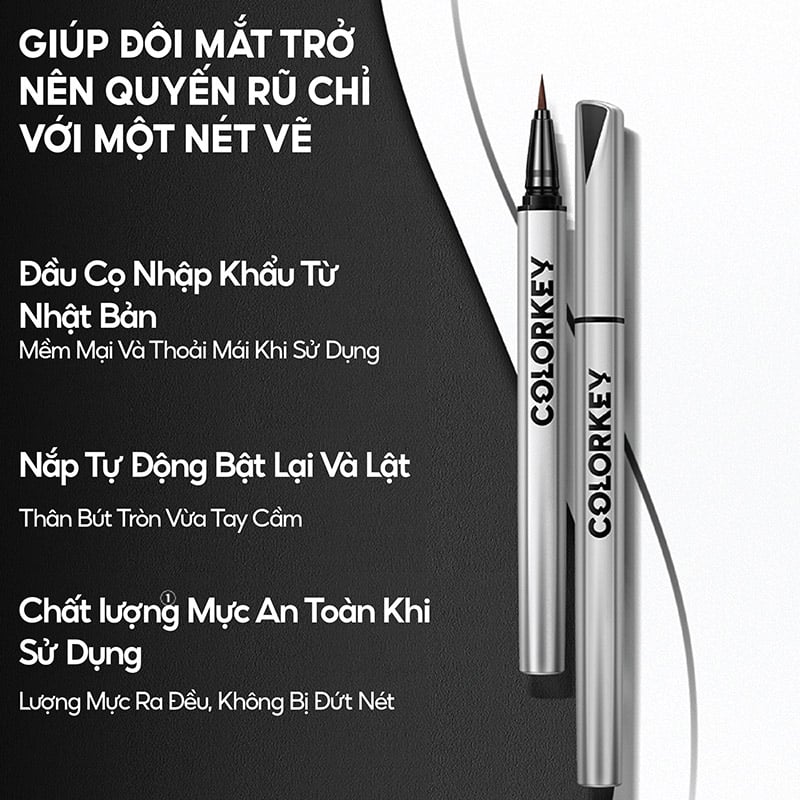 Bút kẻ mắt nước siêu mảnh COLORKEY Floating Color Liquid Eyeliner 0.5ml