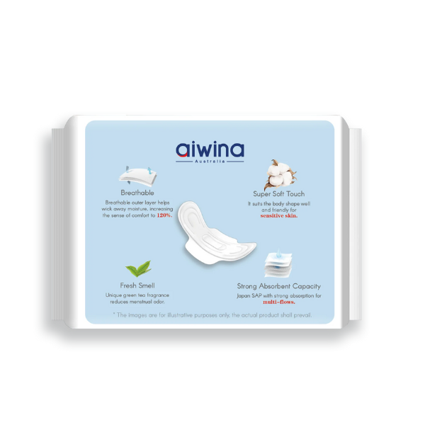 Băng vệ sinh hằng ngày siêu mềm mại hương trà Aiwina 160mm 8 miếng