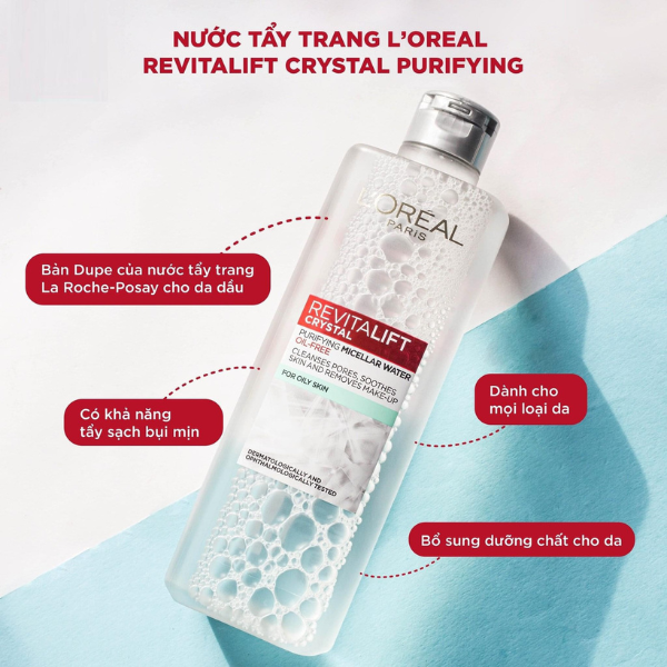 Nước Tẩy Trang Làm Sạch Và Siêu Cấp Ẩm L'oreal Revitalift Hyaluronic Acid Hydrating Micellar Water