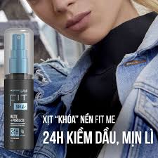 Xịt khóa nền 24h kiềm dầu Maybelline Fit Me Matte Poreless Setting Spray 60ml