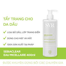 Nước tẩy trang làm sạch sâu cho da dầu mụn SVR Sebiaclear Eau Micellaire 400ml