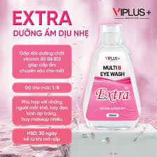 Nước rửa mắt làm sạch và thư giản mắt VIPLUS+ Multi B Eye Wash 300ml