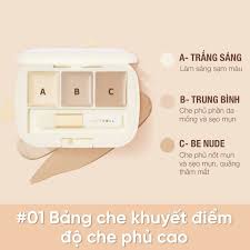 Bảng kem che khuyết điểm 3 màu Judydoll Three-Shades Concealer Palette