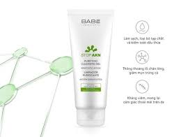 Sữa Rửa Mặt Làm Sạch Dịu Nhẹ Cho Da Dầu Mụn BABE Stop AKN Purifying Cleansing Gel (100ml)
