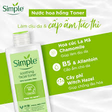 Nước Hoa Hồng Simple Làm Dịu Da & Cấp Ẩm 200ml Kind to Skin Soothing Facial Toner