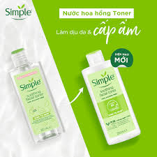Nước Hoa Hồng Simple Làm Dịu Da & Cấp Ẩm 200ml Kind to Skin Soothing Facial Toner