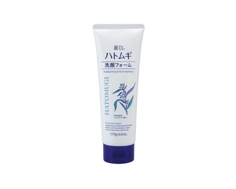 Sữa Rửa Mặt Tẩy Trang Hatomugi Dưỡng Sáng Da Reihaku Hatomugi W Cleansing Foam 130g