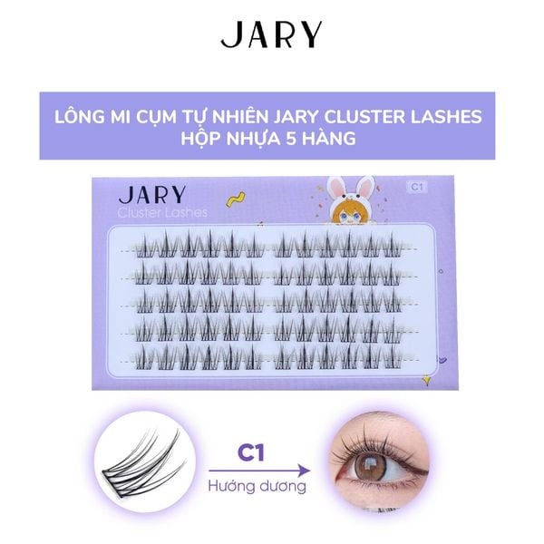 Lông mi cụm tự nhiên hộp 5 hàng Jary Cluster Lashes
