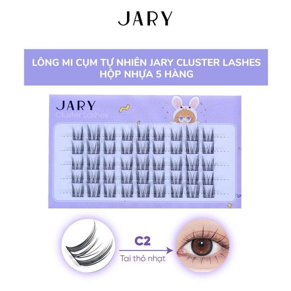 Lông mi cụm tự nhiên hộp 5 hàng Jary Cluster Lashes
