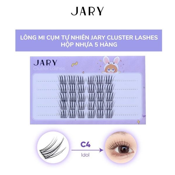 Lông mi cụm tự nhiên hộp 5 hàng Jary Cluster Lashes