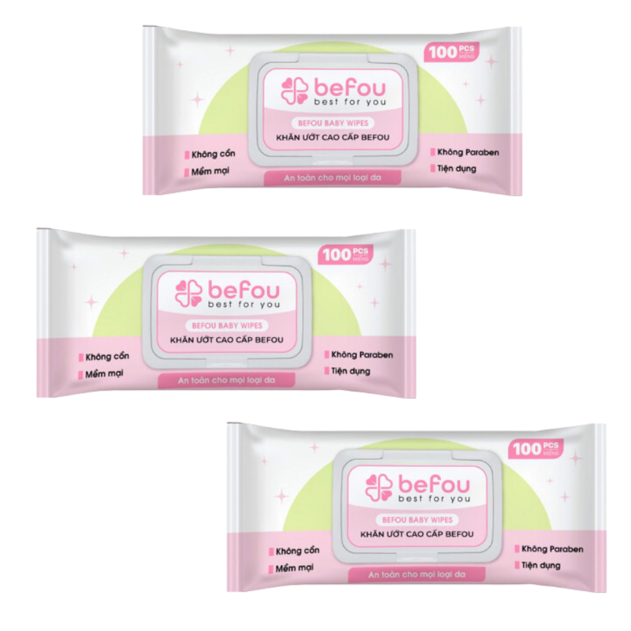 Khăn ướt cao cấp Befou Best For You 100 Miếng