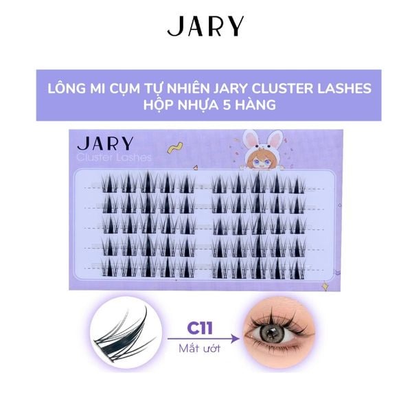 Lông mi cụm tự nhiên hộp 5 hàng Jary Cluster Lashes