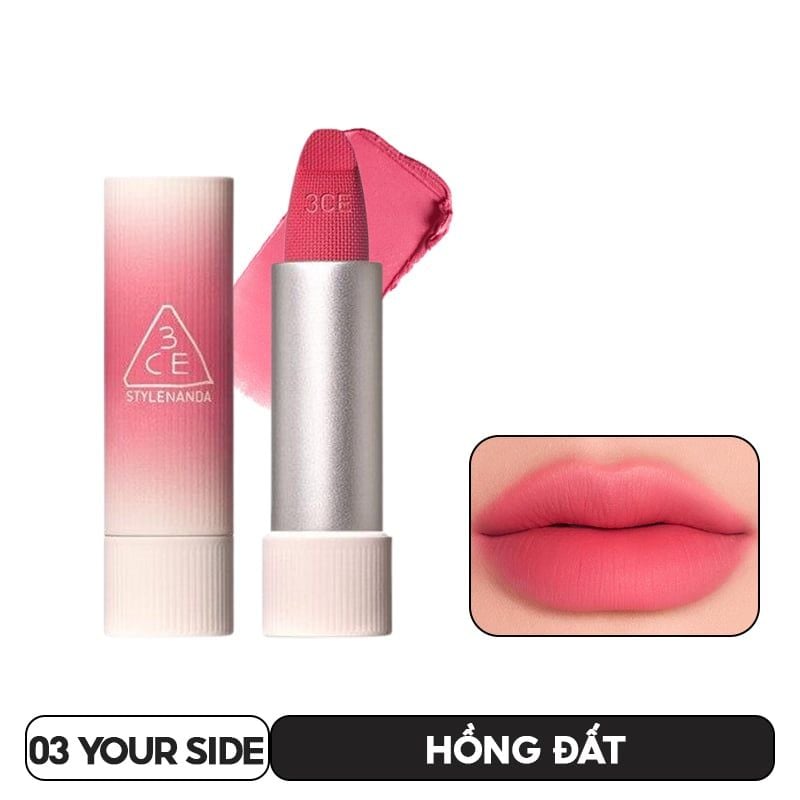 Son thỏi mềm môi 3CE Cashmere Hug Lipstick 3.5g