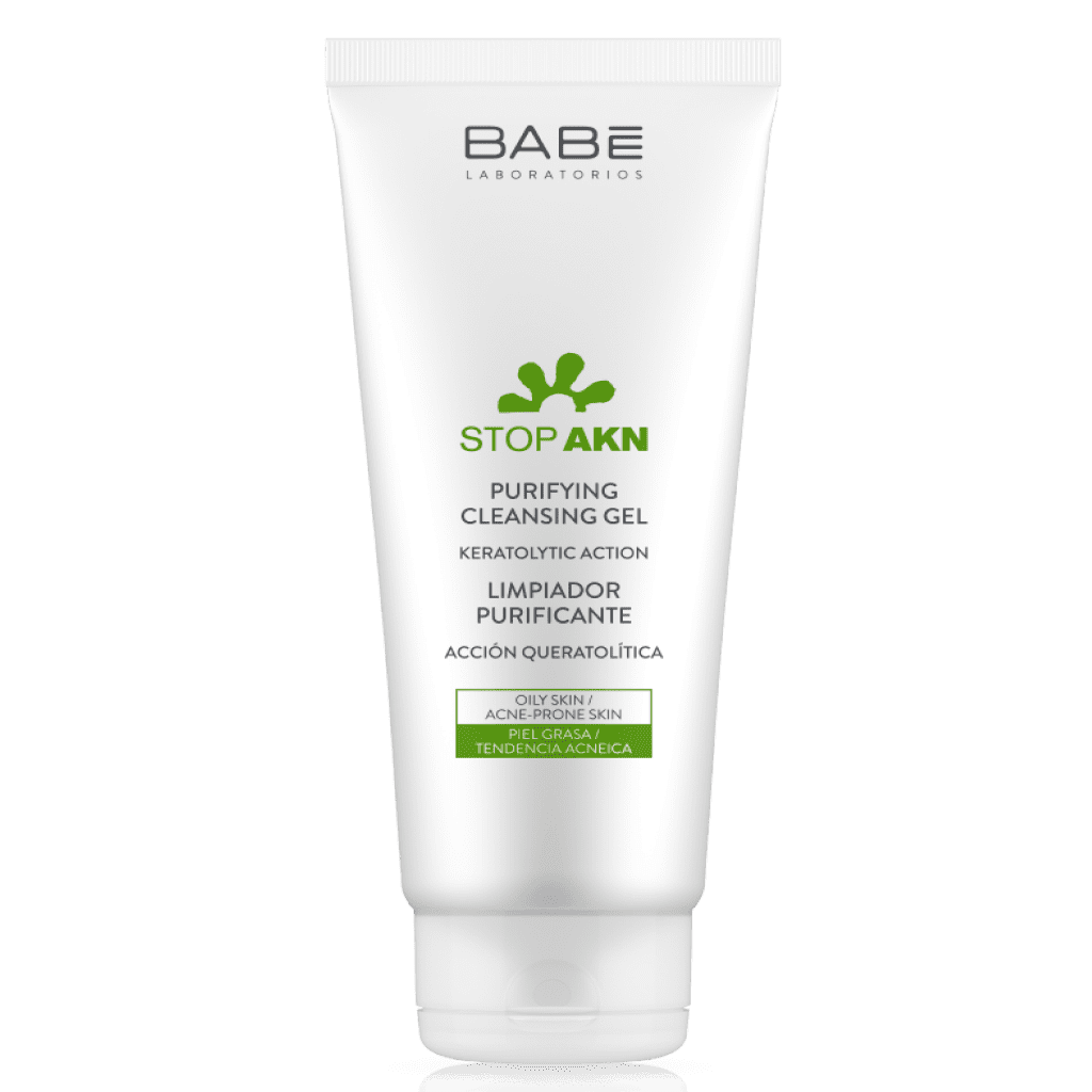 Sữa Rửa Mặt Làm Sạch Dịu Nhẹ Cho Da Dầu Mụn BABE Stop AKN Purifying Cleansing Gel (100ml)
