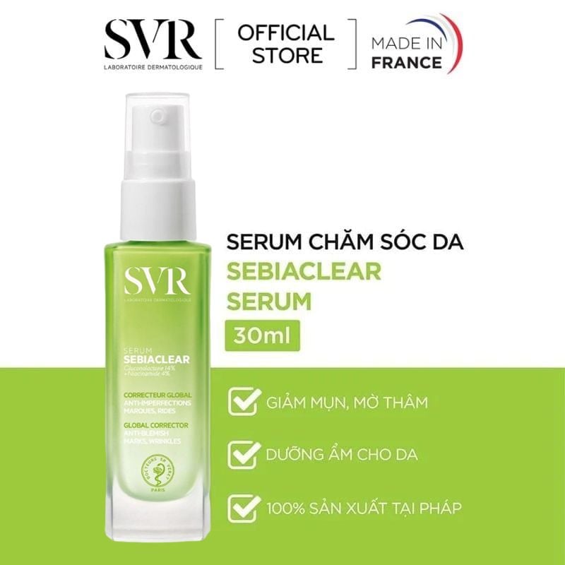 Serum Làm Giảm Mụn, Mờ Nám SVR Sebiaclear 30ml