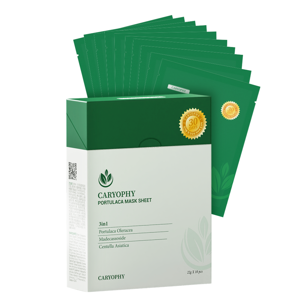Mặt nạ ngừa mụn, giảm kích ứng Caryophy Portulaca Mask Sheet 3in1 22g