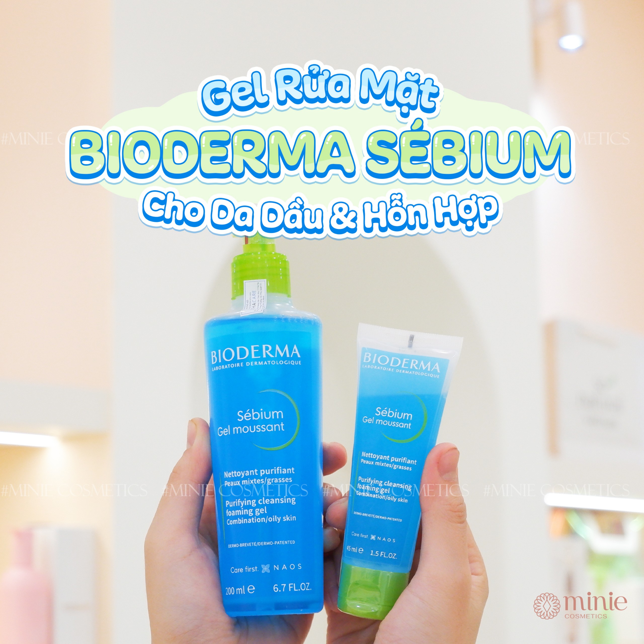 Gel Rửa Mặt Ngăn Ngừa Mụn Cho Da Nhạy Cảm Bioderma Sensibio Gel Moussant