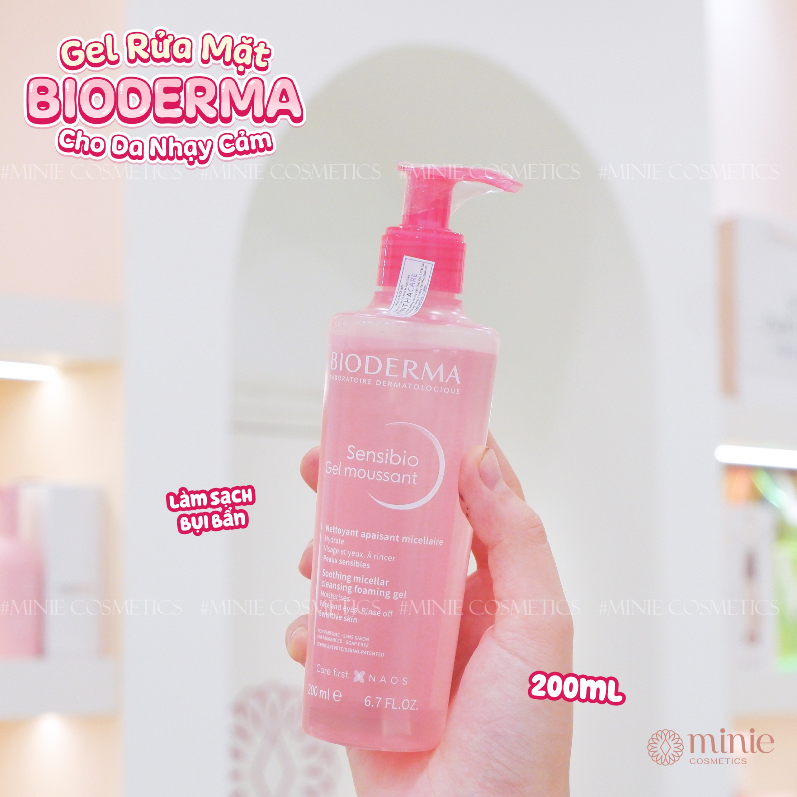 GEL RỬA MẶT BIODERMA - Sébium Gel Moussant Actif 200ML (Xanh Lá)