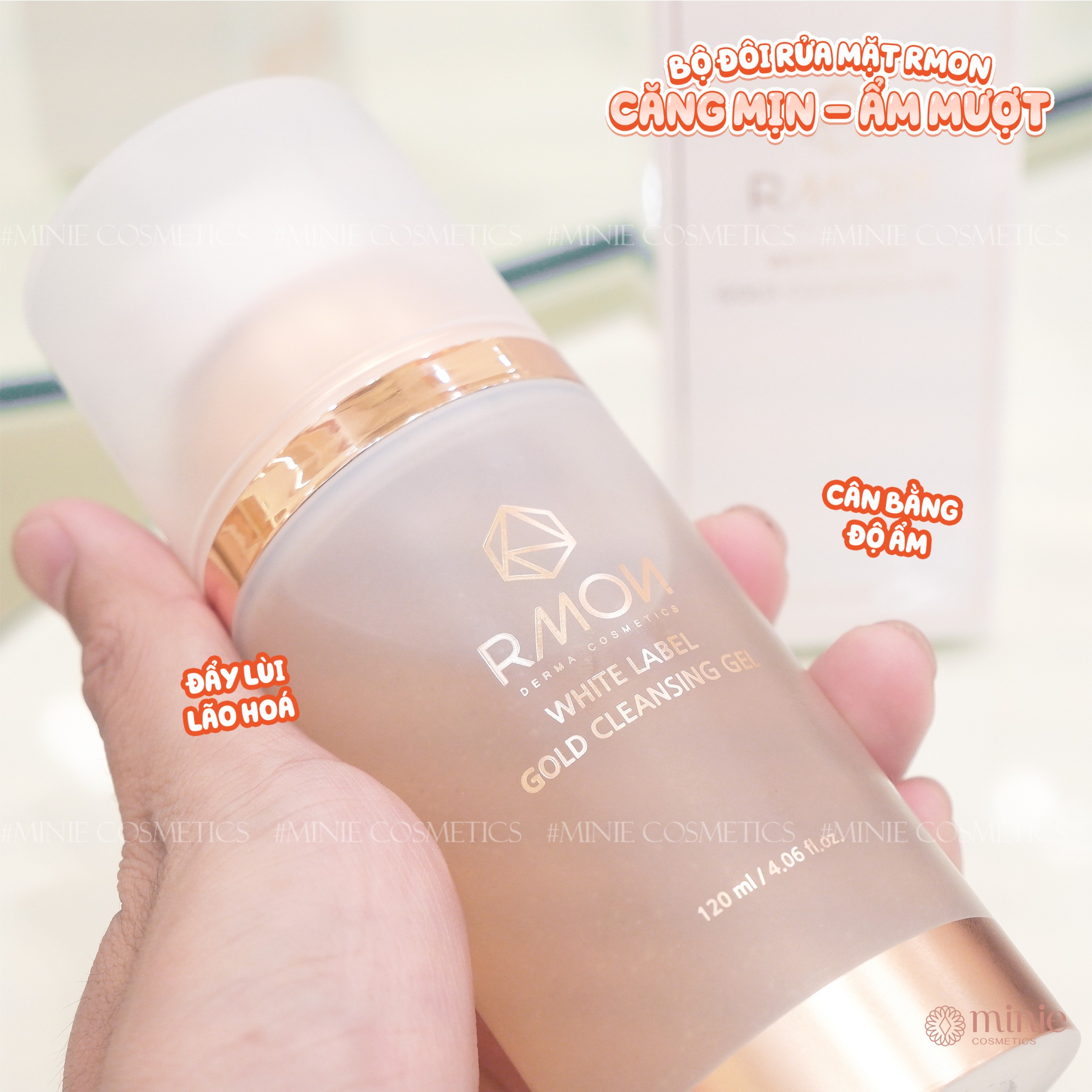 Sữa Rửa Mặt Thảo Mộc Rmon White Label Gold Cleansing Gel Hàn Quốc