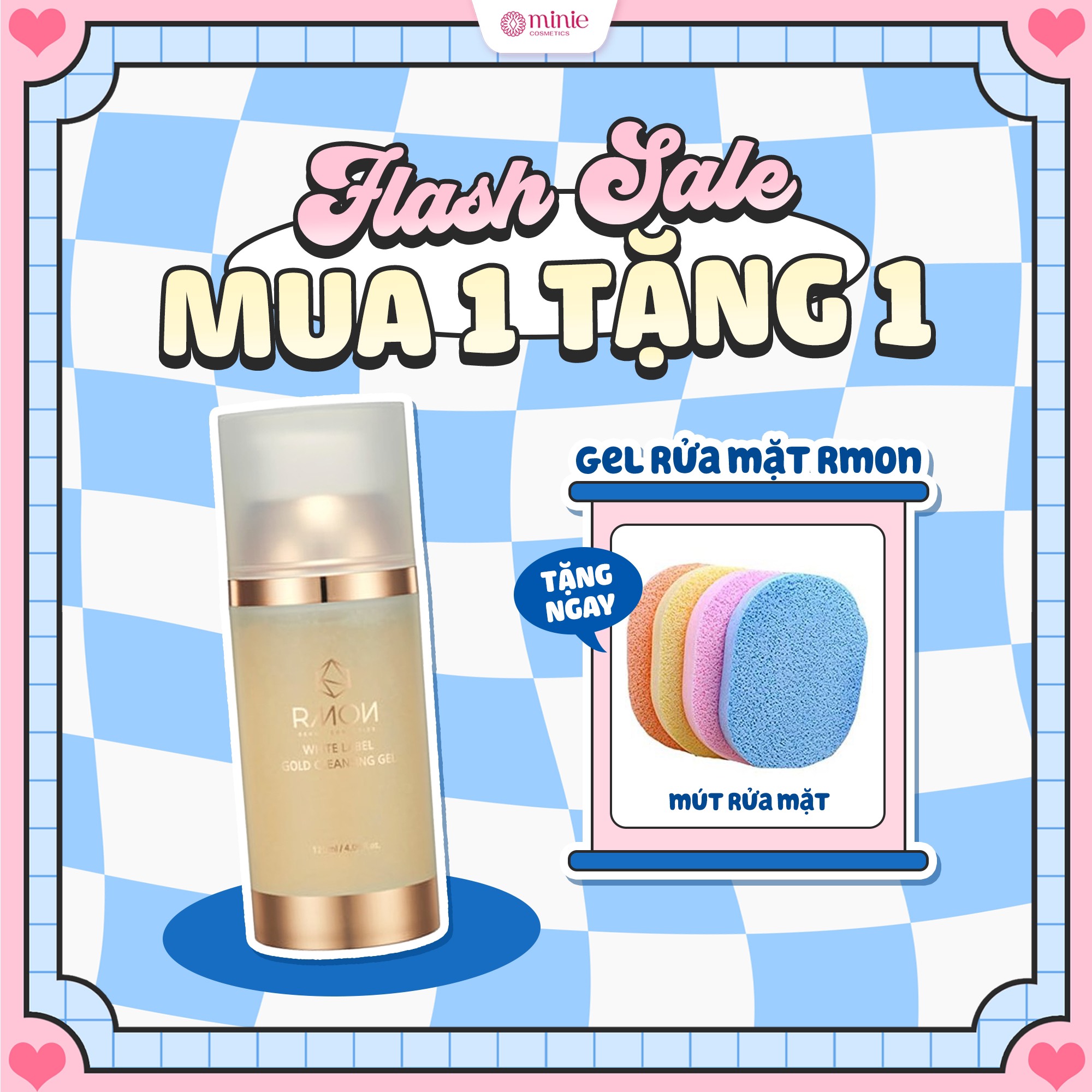 Sữa Rửa Mặt Thảo Mộc Rmon White Label Gold Cleansing Gel Hàn Quốc