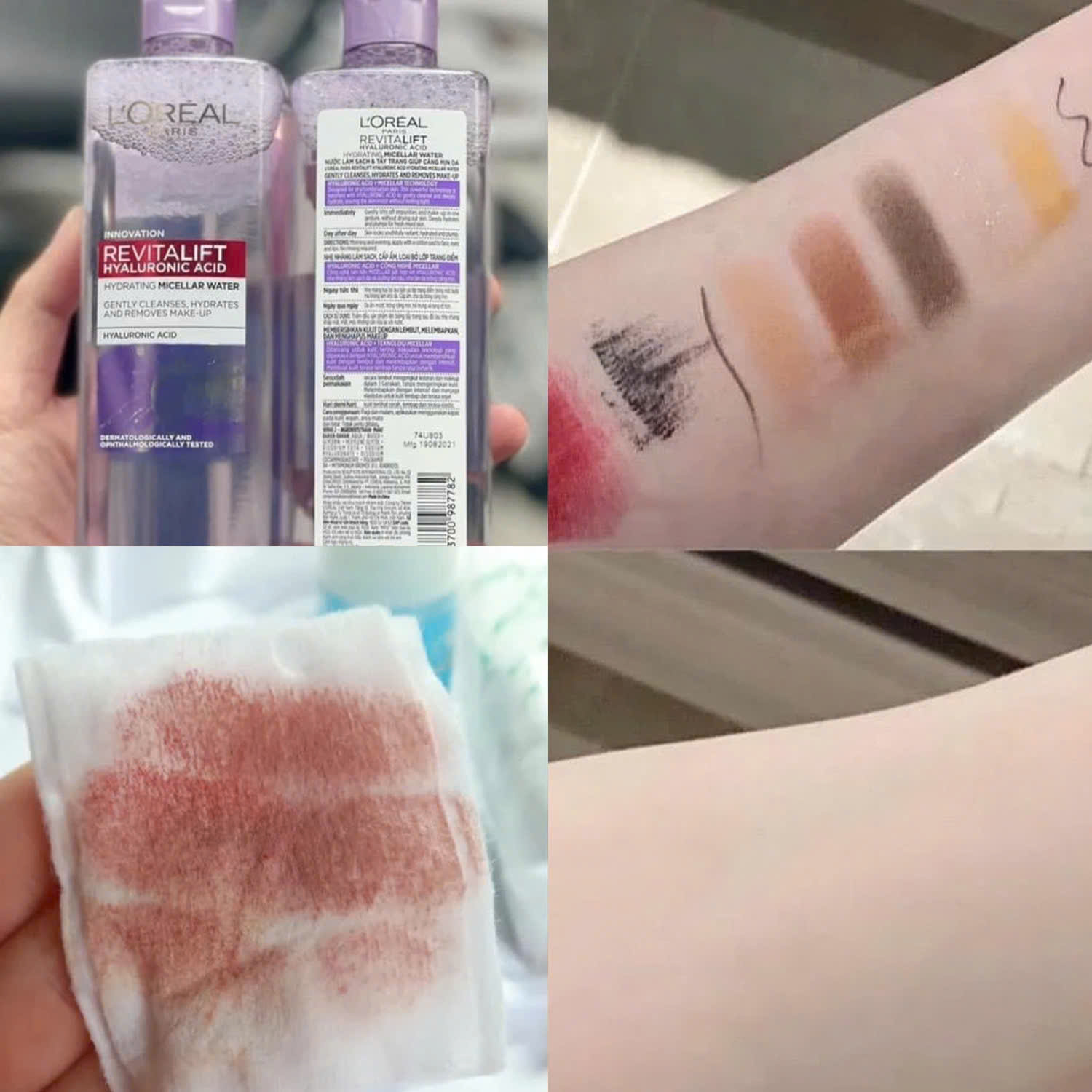 Nước Tẩy Trang Dành Cho Da Thường, Da Khô, Da Nhạy Cảm Và Da Make Up Đậm L'ORÉAL PARIS Micellar Water 3IN1 Refreshing Even For Sensitive Skin 250ml