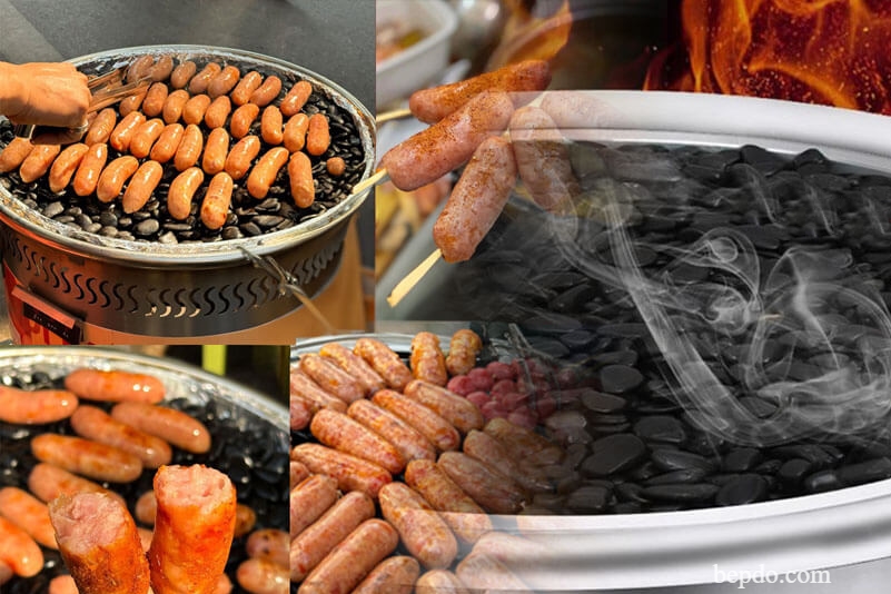 Menu Xúc Xích Nướng Đá Kết Hợp Hoa Quả Tươi Cân Bằng Ngũ Hành