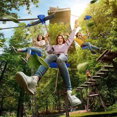 Thêm Kịch Tính Vào Khu Vui Chơi Với Bộ Trượt Zipline TZLKB01 Dochoikinhbac