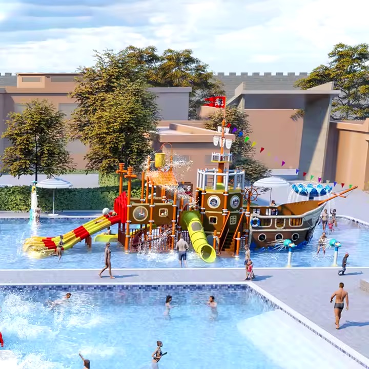 Những Mẫu Cầu Trượt Liên Hoàn Bể Bơi Giải Trí Nhập Khẩu Từ Đồ Chơi Kinh Bắc