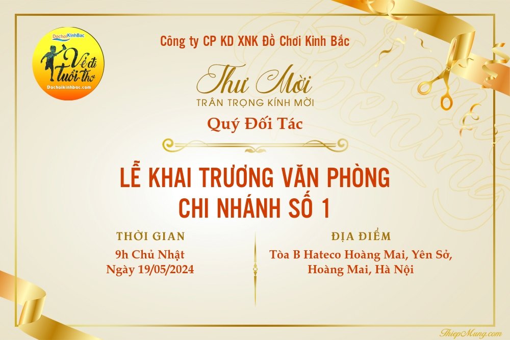 ​​​​​​​Khai trương Văn phòng Đồ chơi Kinh Bắc chi nhánh số 01 tại Hà Nội - Mang đến thế giới đồ chơi đa dạng và chất lượng