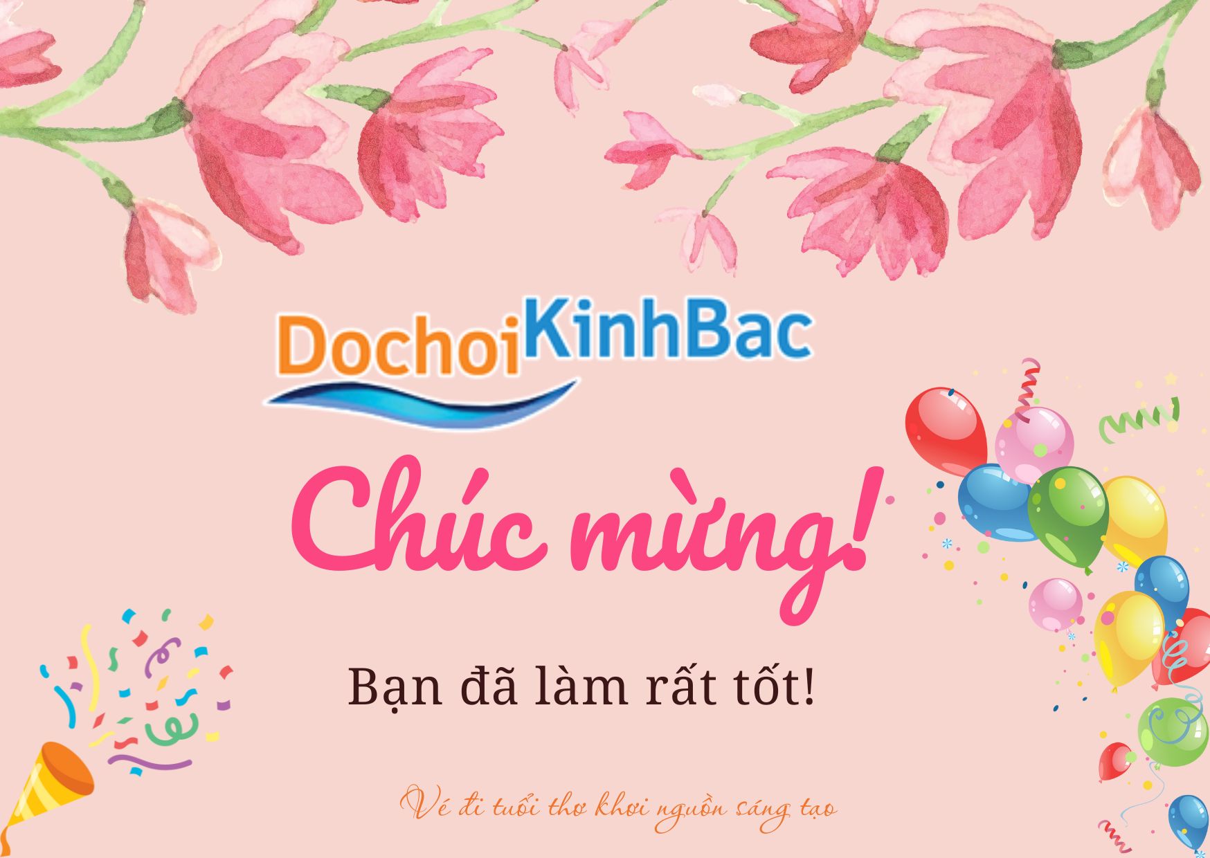 Chúc mừng các bạn đã hoàn thành khóa học thành công