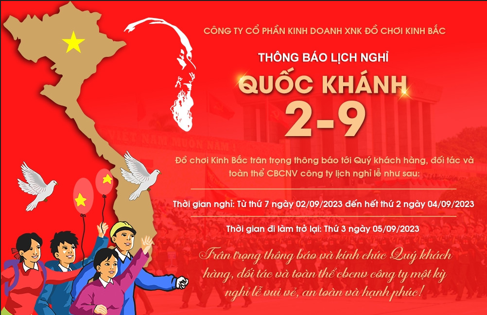 Thông báo lịch nghỉ lễ Quốc Khánh 2/9 năm 2023